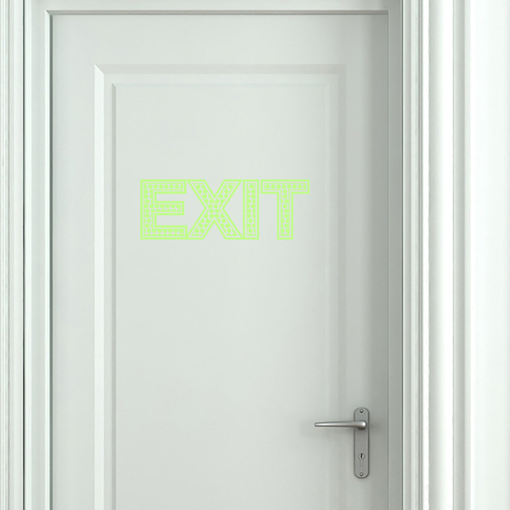 3Pcs Night Glow Exit Sticker L - Emergency Exit Sign recension och pris