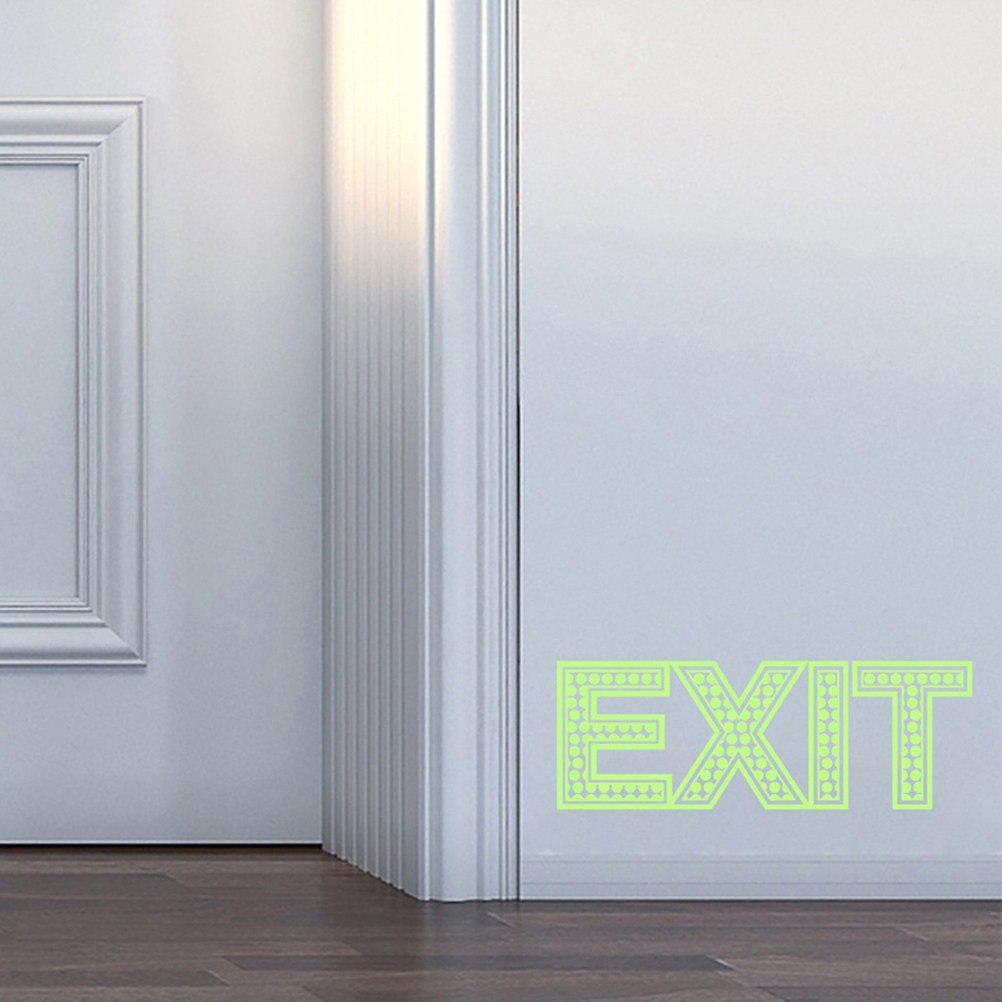 3Pcs Night Glow Exit Sticker L - Emergency Exit Sign recension och pris