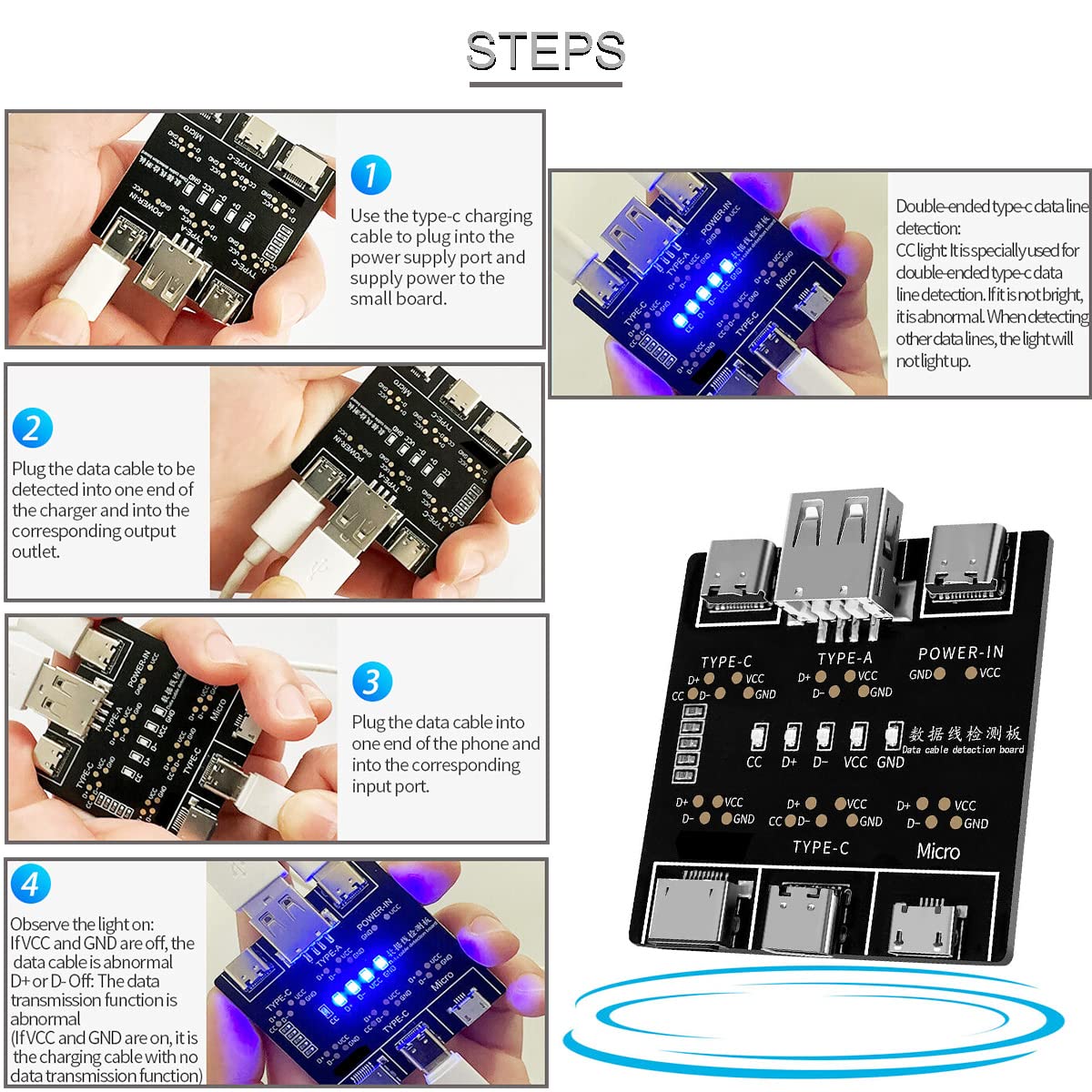 DT3 Data Cable Detection Board - Co Detector Plug recension och pris