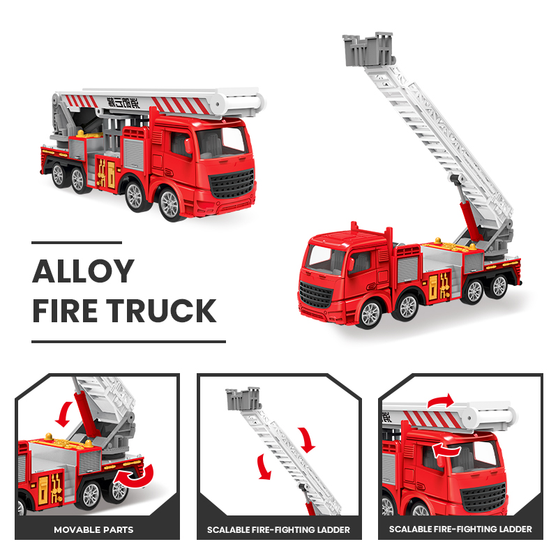 1:55 Diecast Fire Truck Model  - Fire Escape Ladder recension och pris
