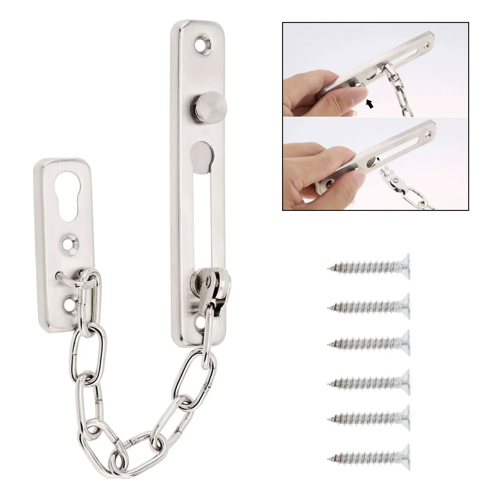 Solid Security Door Sliding Ch - Security Chain Door recension och pris