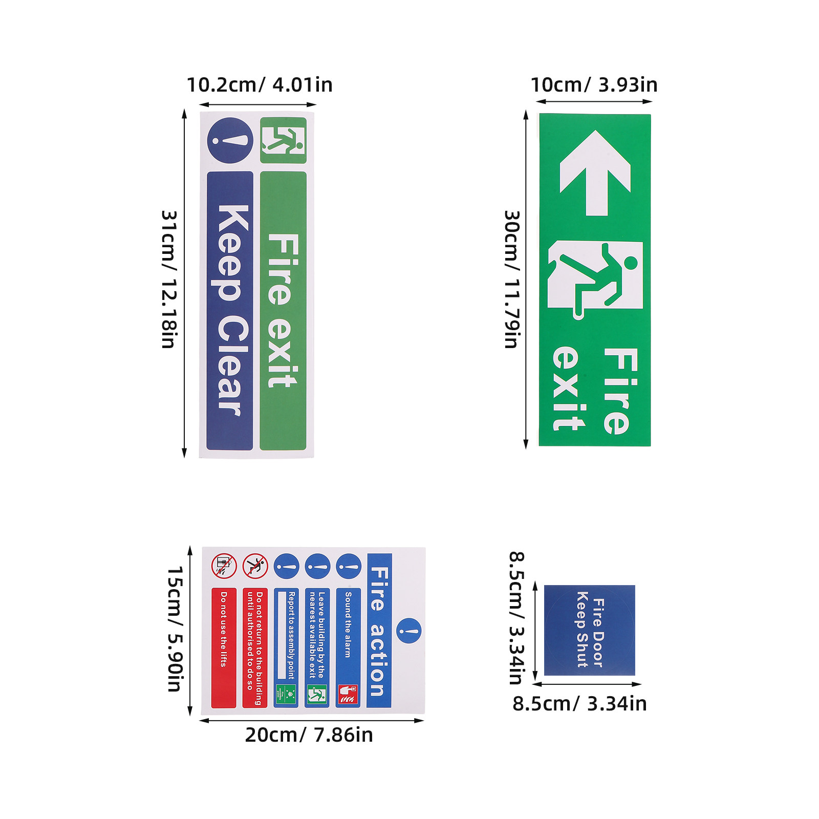21Pcs Public Safety Exit Signs - Emergency Exit Sign recension och pris